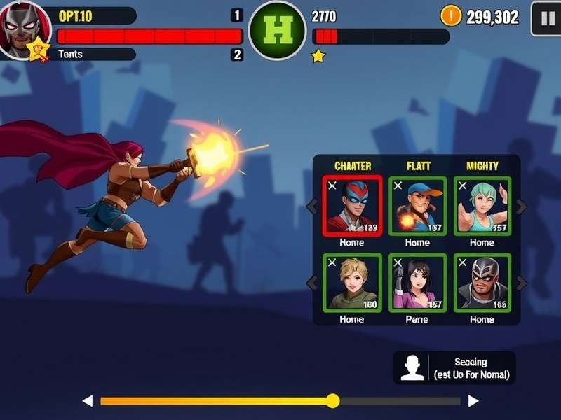 Mighty Heroes gameplay screenshot showing combat